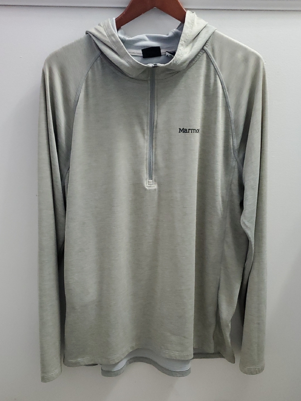 Marmot Men's Sundrift Quarter Zip Hoodie In Grey Storm Size XL